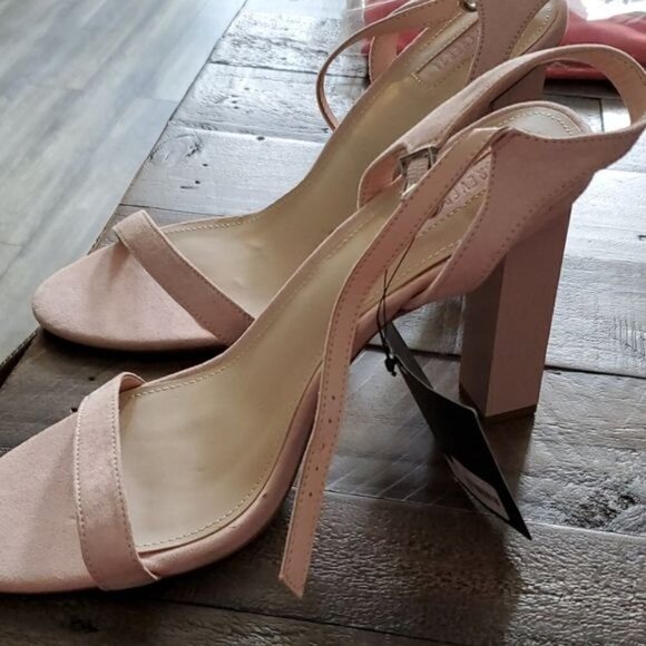 FOREVER 21 PINK SUEDE SANDALS SIZE 10 - Picture 2 of 7